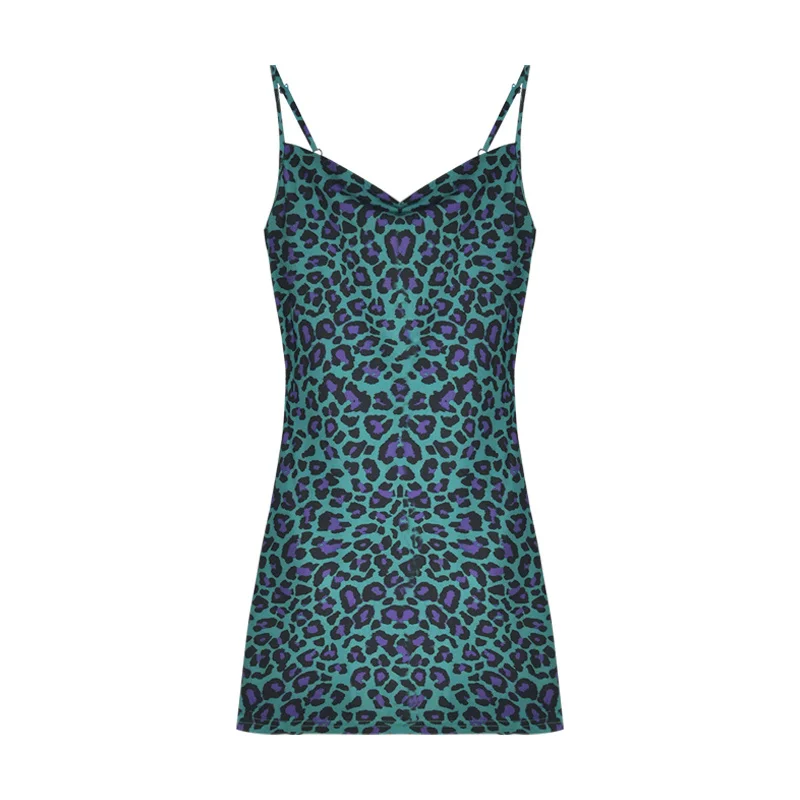 

GOOHOJIO 2020 New Leopard Pattern Women Dress Party Summer Sexy Fashionable Dress Ladies Tight Classic Thin Sling Dress Female