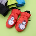 Детские зимние теплые лыжные перчатки W3JF для мальчиков и девочек спортивные водонепроницаемые ветрозащитные Нескользящие зимние варежки Удлиненные перчатки для катания на лыжах