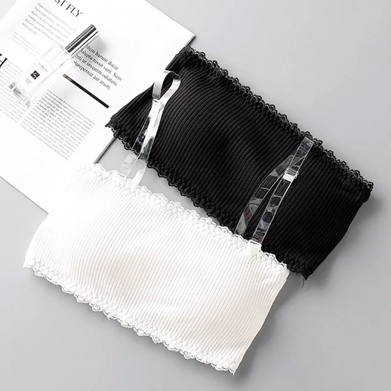 

Q Women Lady Strapless Bra Bandeau Tube Top Breathable Stretch Layer Seamless Underwear Wrap Chest