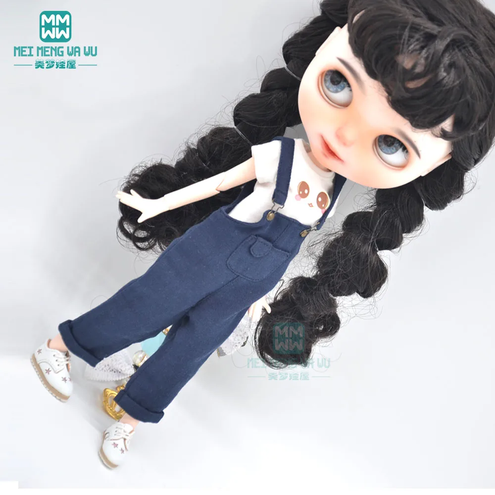 Одежда для куклы Blyth модное платье на бретельках юбка в клетку высокие каблуки Azone