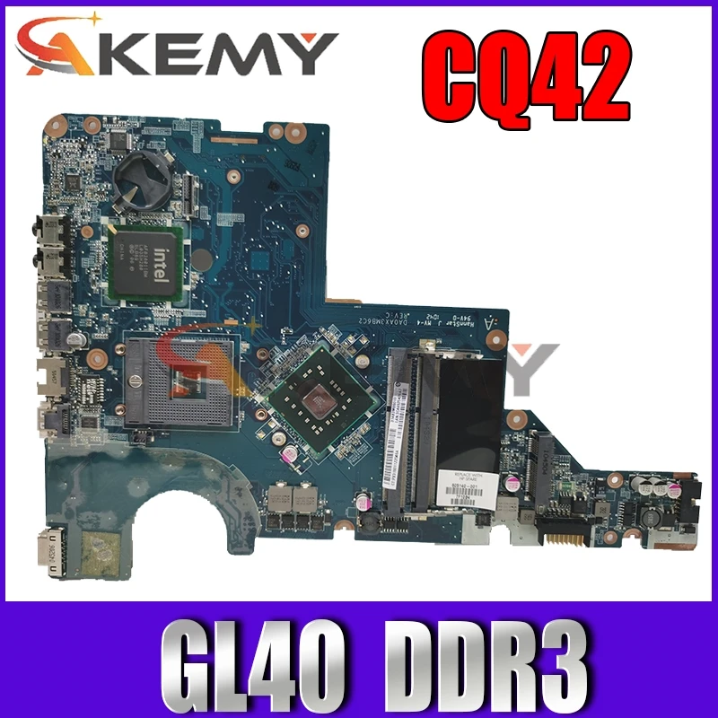 

AKemy Laptop motherboard For HP Pavillion CQ42 CQ56 Core GL40 Mainboard DA0AX3MB6B0 ddr3