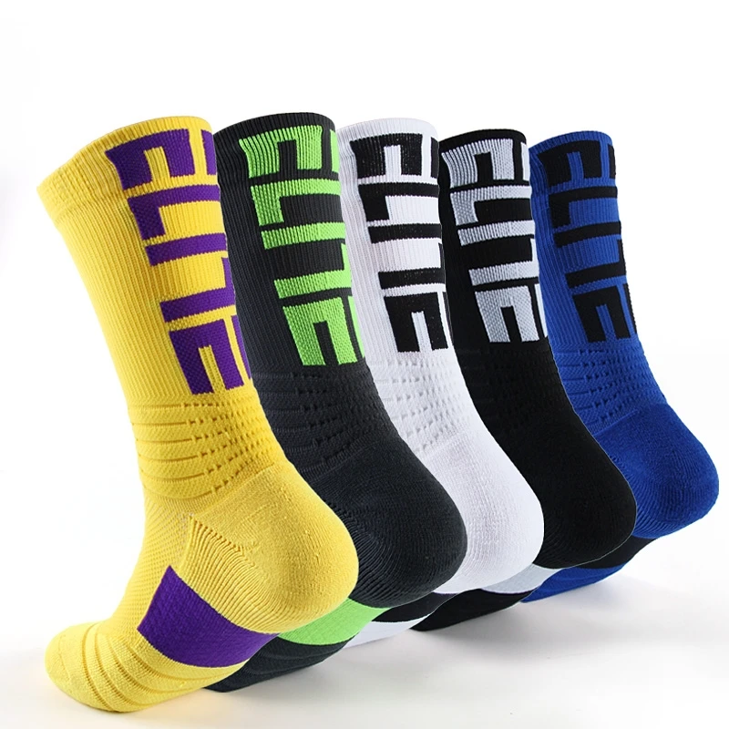 

XPAY Performance Moisture Wicking Outdoor Sport Sox Men's Selected Cushion Crew Socks With Terry Inside For Basketball.