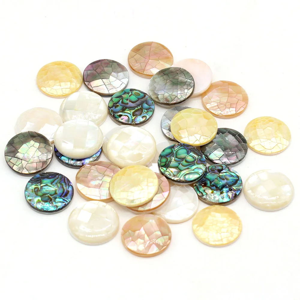 

Natural Shell Pendant Round Beads Ring Face Loose Exquisite Charms For Jewelry Making DIY Bracelet Necklace Earrings Accessories