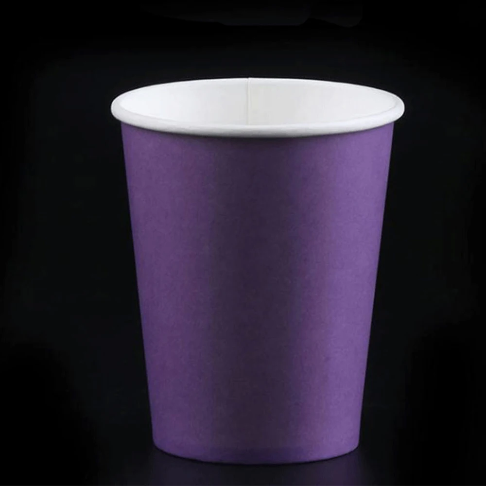Вечерние одноразовые бумажные стаканы 10 шт. чистый цвет чашка для сока DIY
