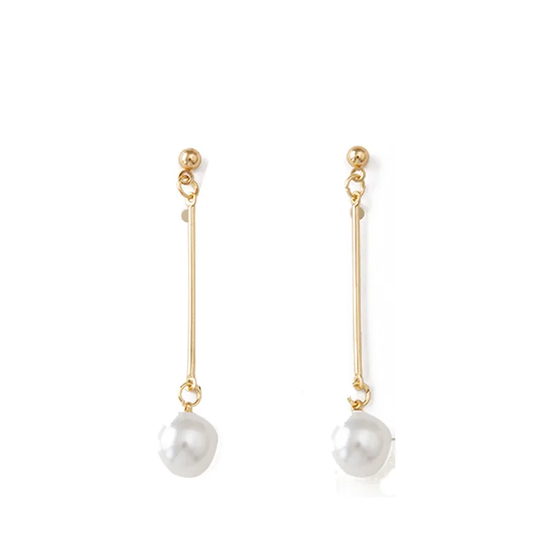 

Wish Card Fashion Sweet Earring Gorgeous Pearl Ear-nail Women Without Ear-hole Ear-clip Temperament Long Pendant Earrings YX03