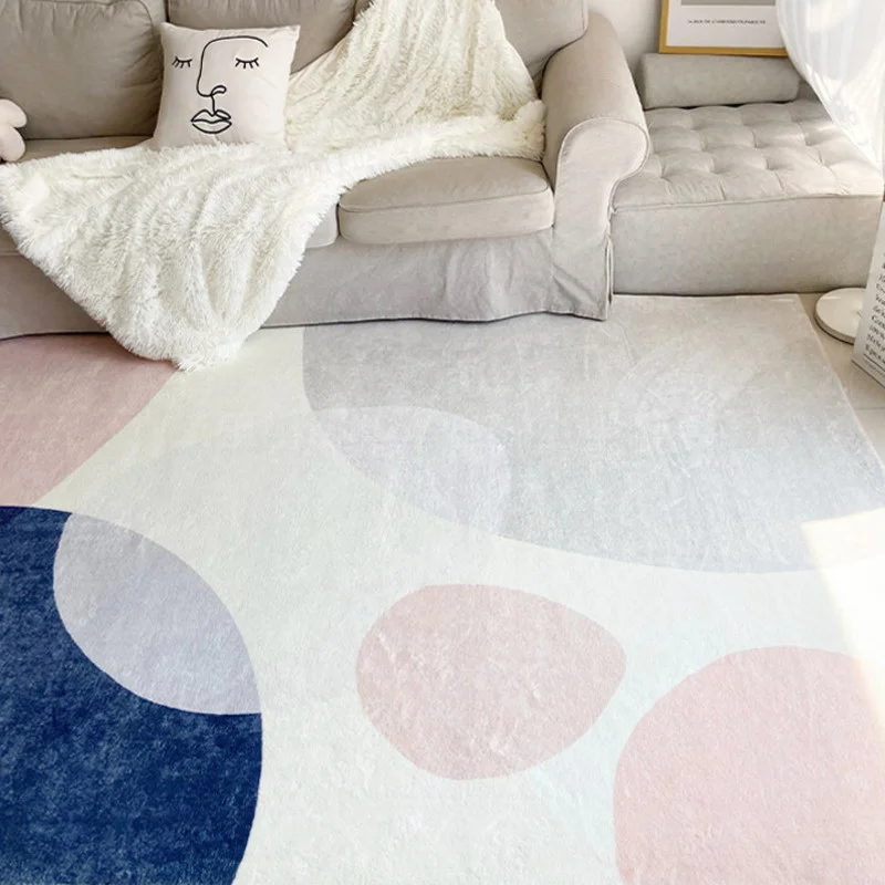 

Ковер для гостиной в скандинавском стиле, искусственная кожа, роскошный плюшевый светильник для кровати для девушек, покрывало для спальни