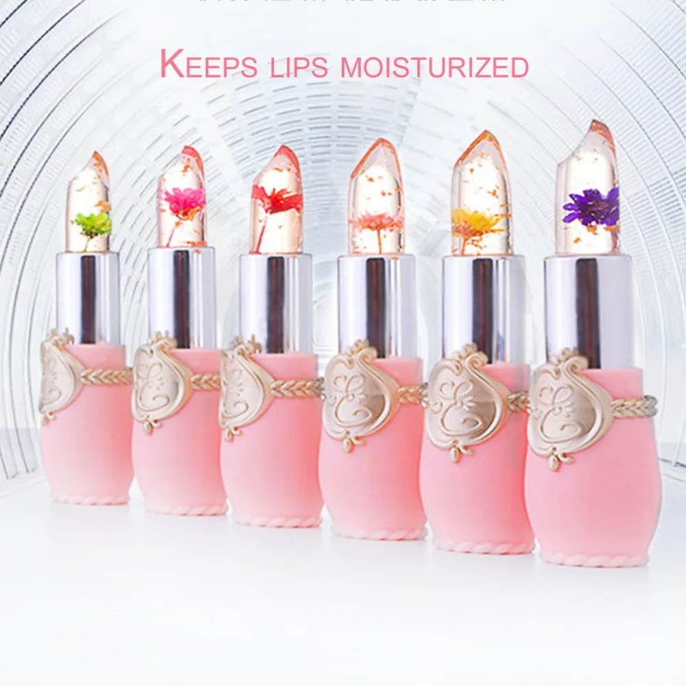 

Portable Color Change Lip Makeup liquid Lipstick Dry flower Long Lasting Natural Jelly Flower Summer korean style color Changing