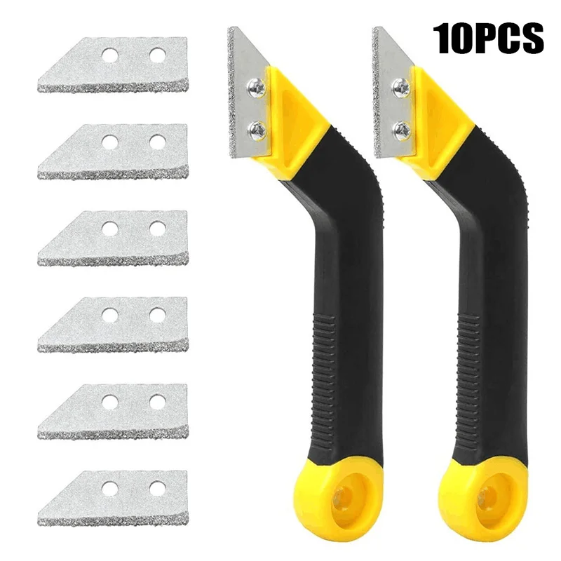 

8-Inch Caulking tools Angled Grout Hand Saw Tile Grout Saw Grout Removal Tool Diamond Surface Blades for Tile Grout Cleaning