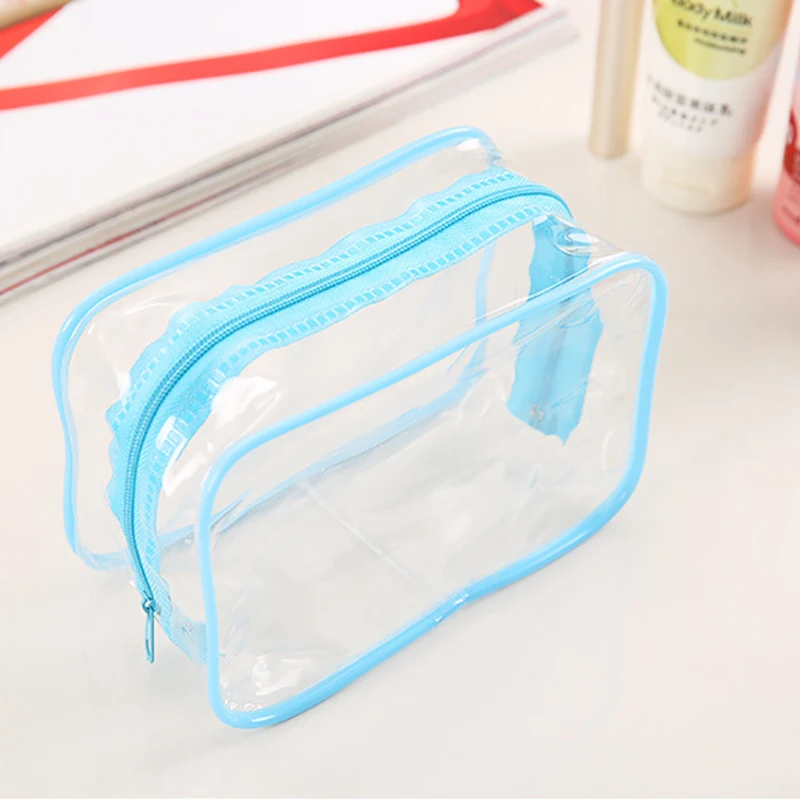 

Travel Waterproof PVC Transparent Cosmetic Bag Women Zipper Clear Makeup Bags Beauty Case Make Up Organizer Storage Wash Bag