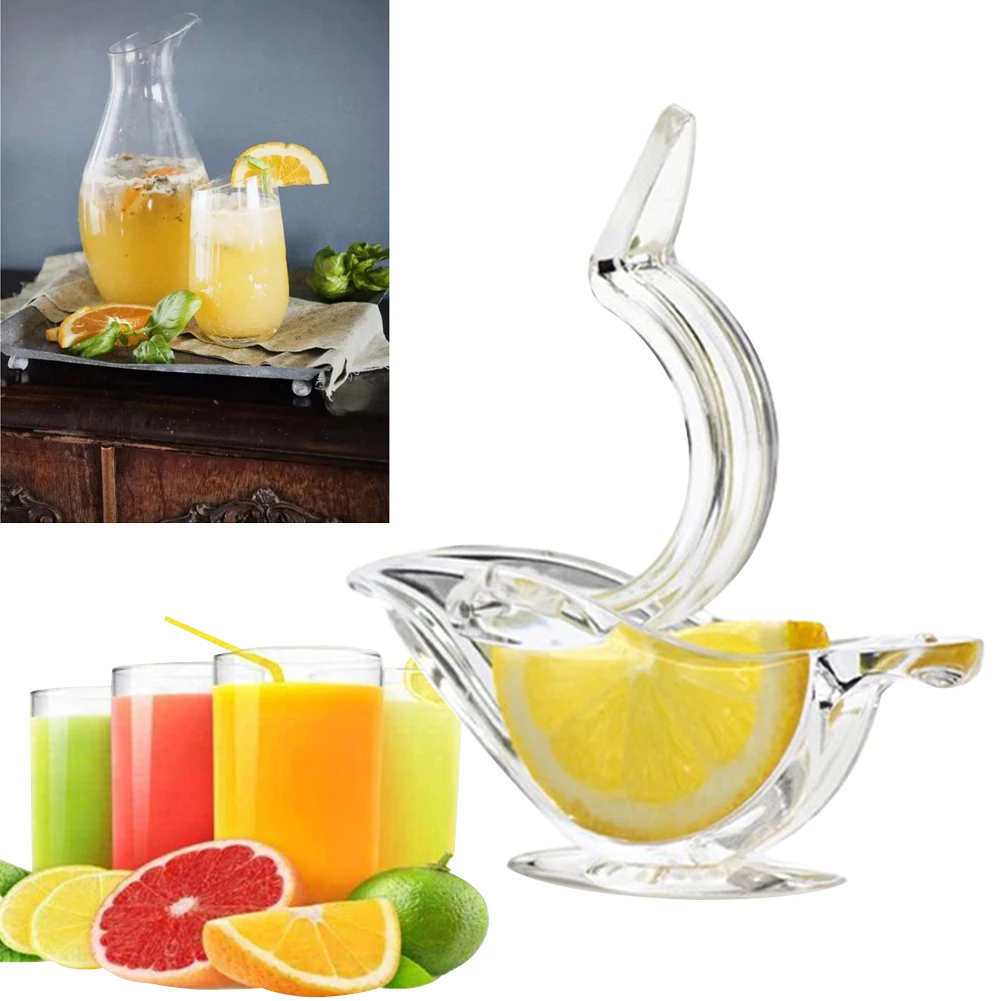 Портативная прозрачная ручная акриловая соковыжималка для лимона обработка