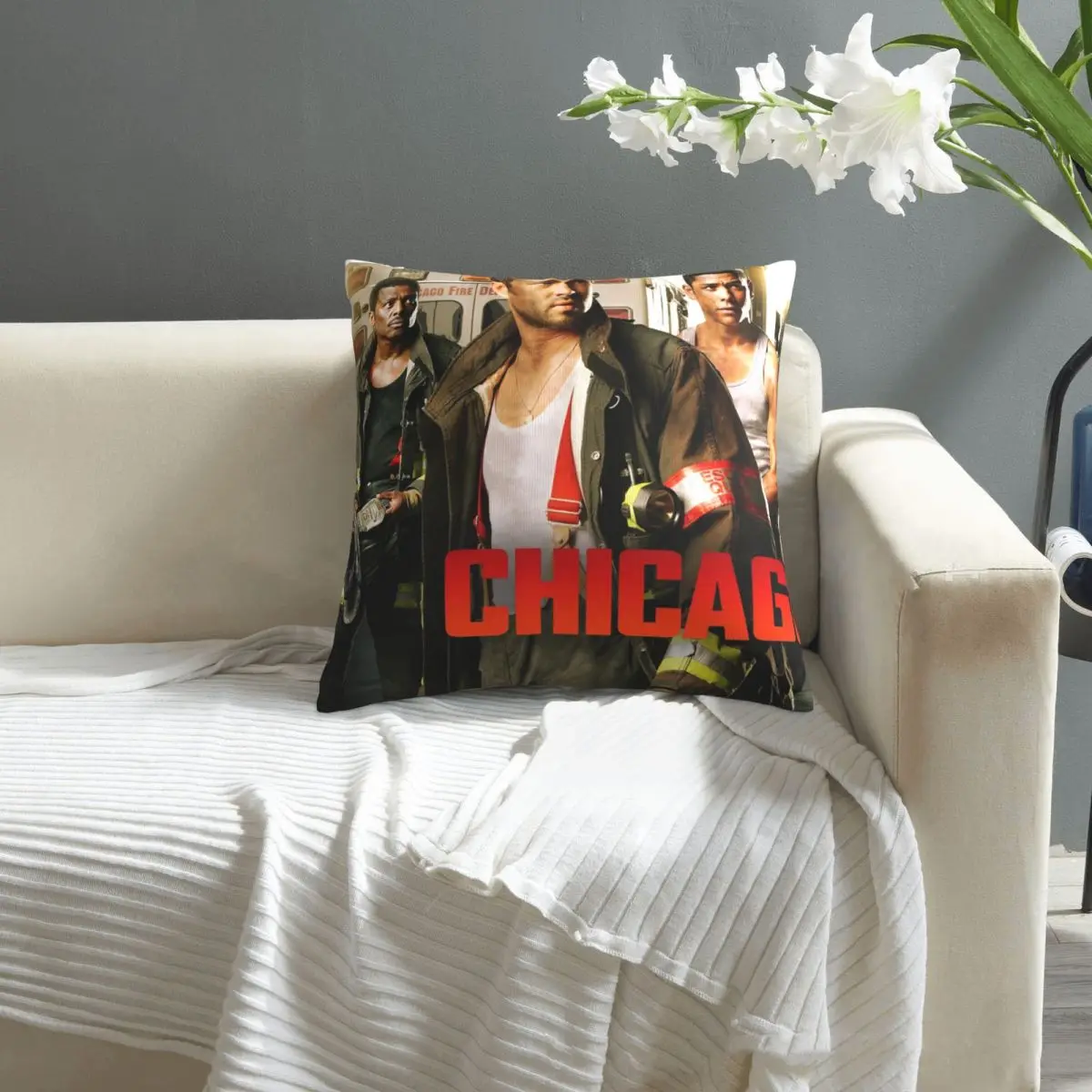 

Chicago Fire pillowcase printed cushion cover sofa waist pillow pillow cover