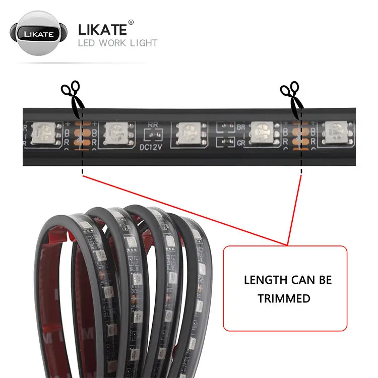

led lights car accessories lkt Music control auto led lighting system car interior atmosphere led strip lights car led