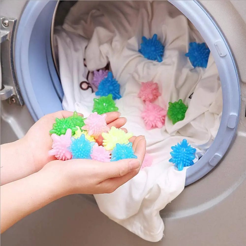

10Pcs Reusable Laundry Drying Ball Household Washing Machine Laundry Softener To Remove Dirt PVC Solid Starfish Laundry Ball