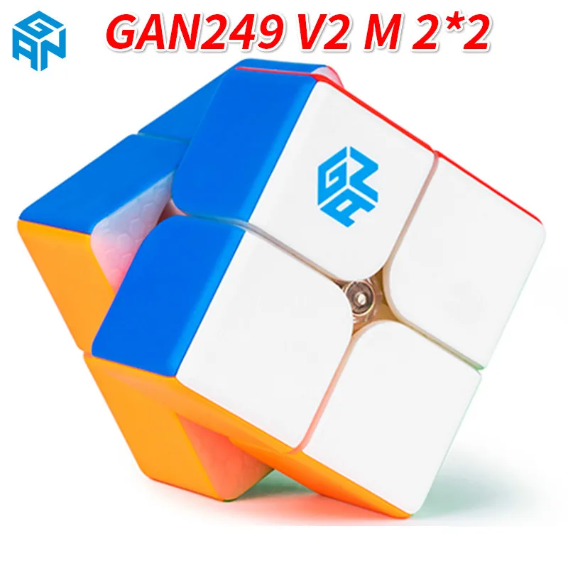 Оригинальный Gan249 V2 M 2x2x2 Speedcube Магнитный магический куб Gan Air 249 cubeголоволомка