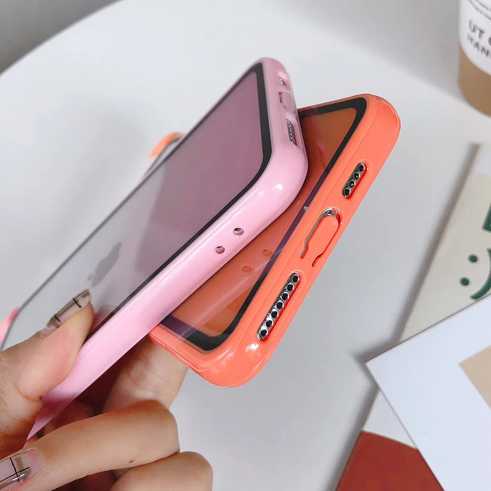 Чехол LOVECOM с радужным градиентом дьявольским рогом для телефона iPhone 12 Mini 11 Pro Max XR X