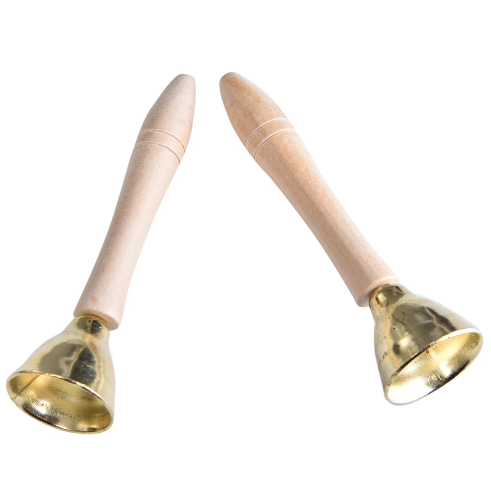 

2 Pcs/Set Hand-Held Bell Percussion Instrument Educational Kids Baby Musical Toy