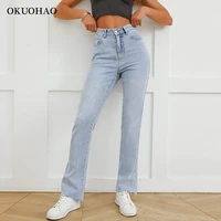 jeans woman high waist baggy mom jeans denim pants fashion vintage y2k trousers fit elasticity straight jeans casual streetwear