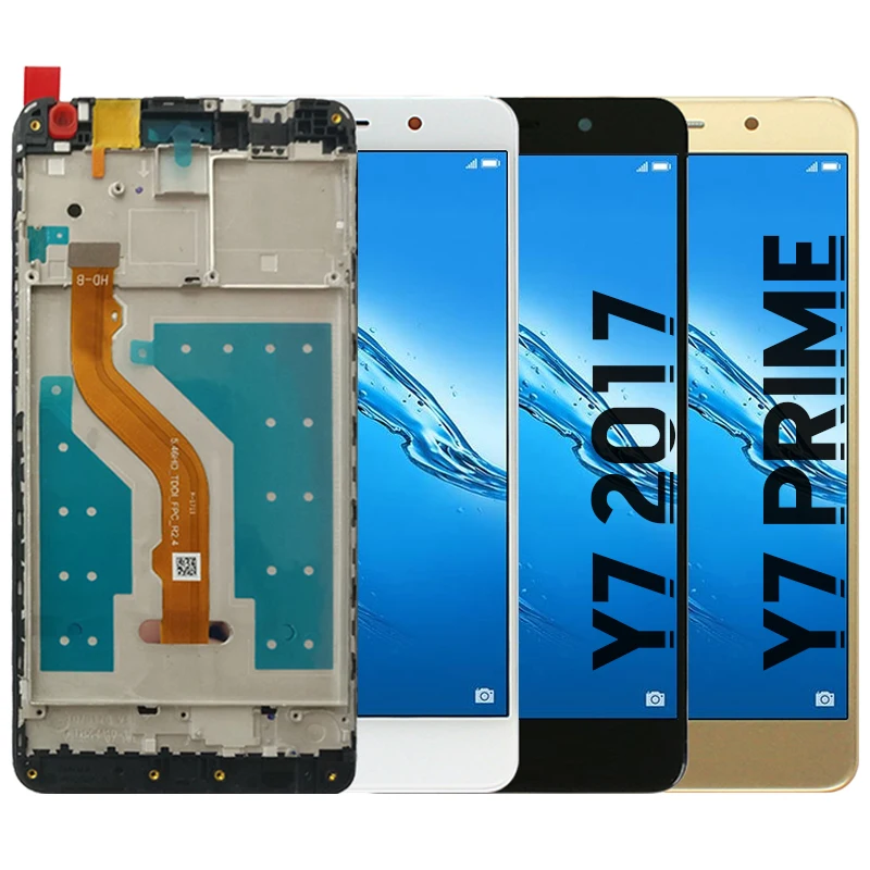 ЖК дисплей 5 дюйма для Huawei Y7 Prime 2017 сенсорный экран дигитайзер в сборе с рамкой TRT