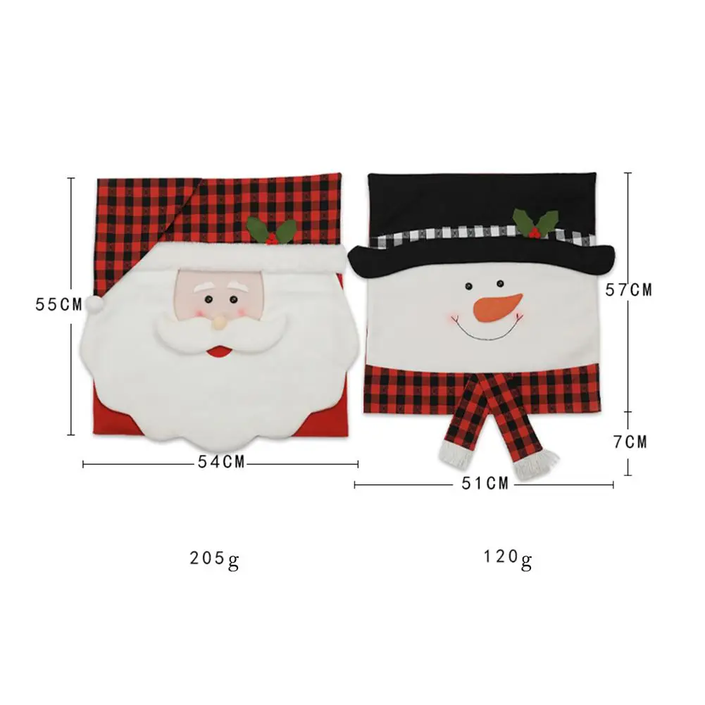 

1PC Christmas Decoration New Year Chair Covers Dining Seat Santa Claus Christmas Accessory Chairs Cover For Home Party Decor