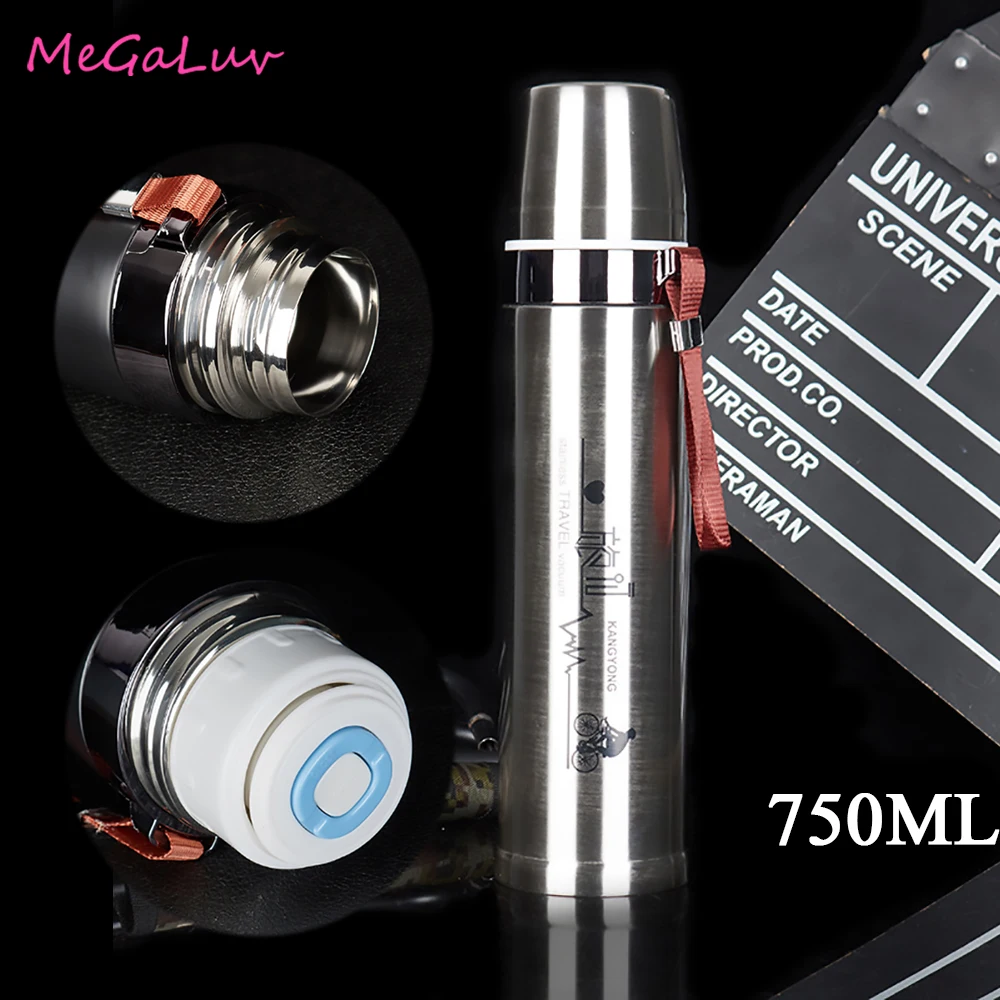 

750ML Bullet Water Cup Stainless Steel Conventional Household Portable Vacuum Mug Outdoor Sports Mug Car Cup Gift Portable Mug
