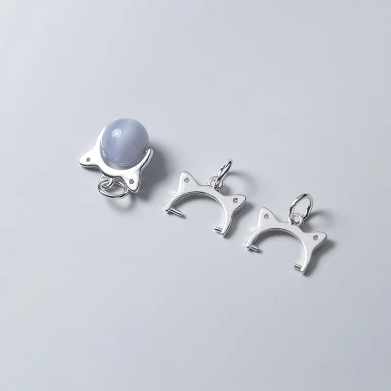 MEETSOFT бусина с зажимом полуфабричная Серебристая коннектор для подвески застежка