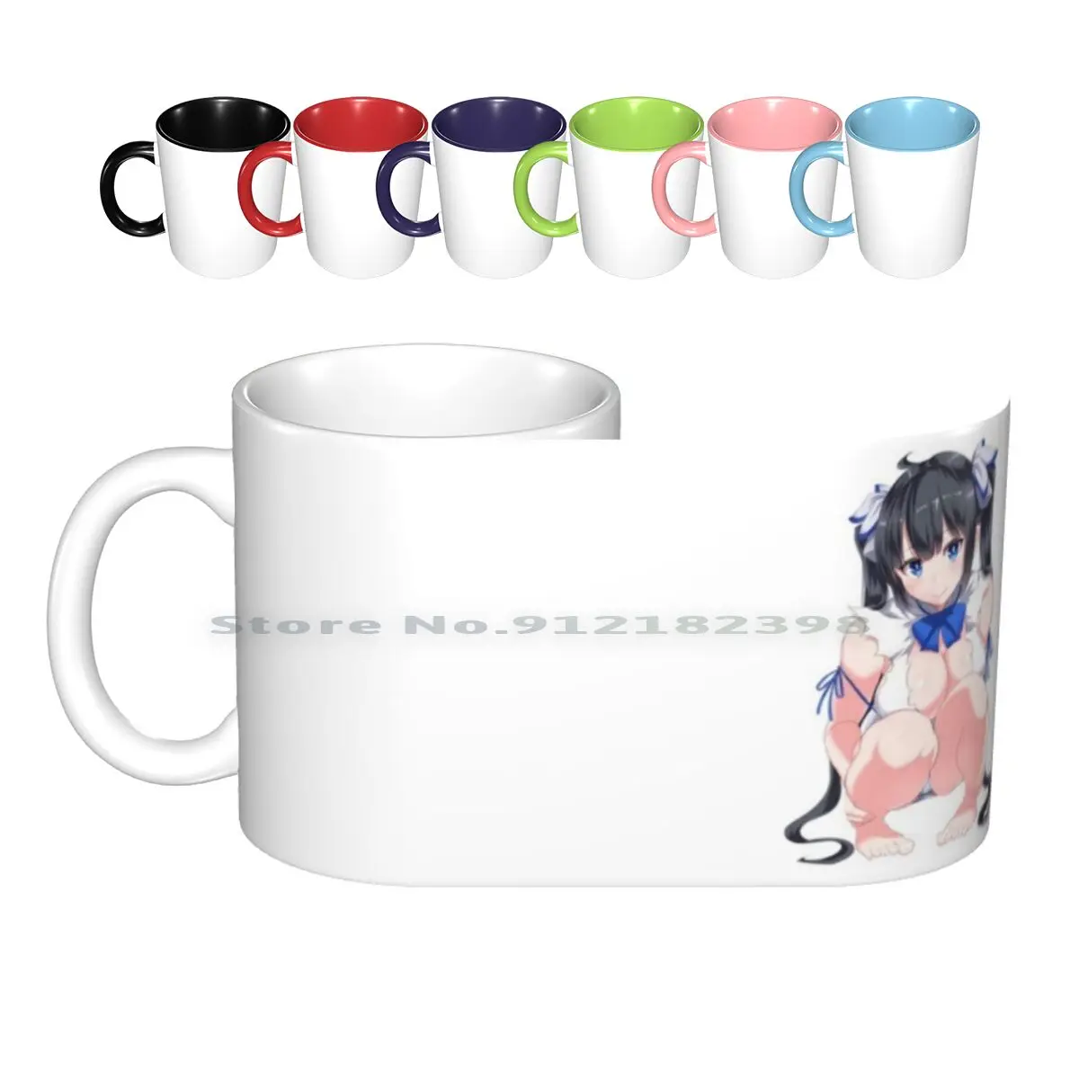 Керамические кружки Hestia Kawaii (Danmachi), кофейные чашки, кружка для молока и чая, Ni Deai Wo Motomeru No Wa Machigatteiru Darou Ka, это неправильно