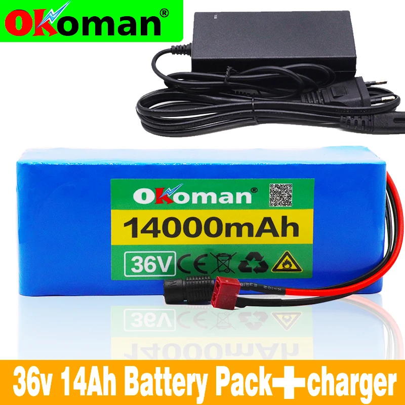 36V батарея 10S4P 14Ah 18650 литиевая 500W высокой мощности 42V 14000mAh Ebike Электрический