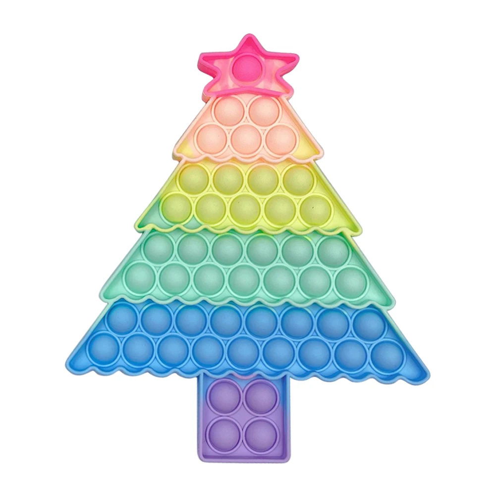 

Силиконовый пузырь для рождественской елки макарон, художественный декор, игрушка для снятия аутизма, пузырьковый пузырь, художественный Д...