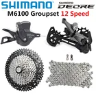 Скоростной переключатель передач SHIMANO DEORE M6100 1x1, набор скоростей для горного велосипеда M6100, рычаг переключения передач, задний переключатель передач, солнечный свет, кассета 50T 52T