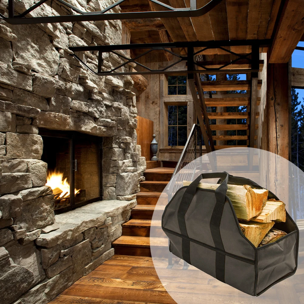 Дровяная сумка холщовая деревянная держатель дров для камины кемпинга