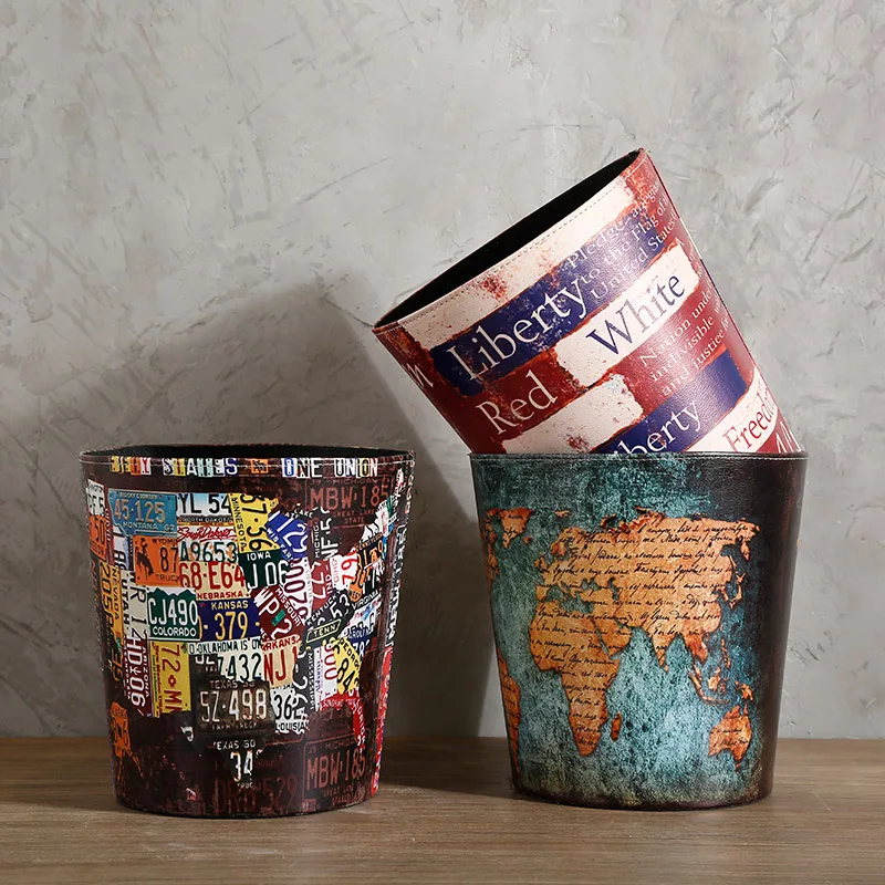 10л Европейский ПУ мусорное ведро Водонепроницаемый без крышки хранения бункеров