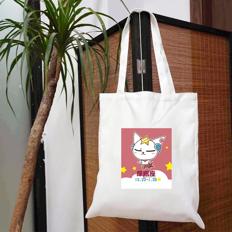 

Constellation Bag 2021 Bags With Handle Women's Fabric Canvas Shopper Reusable Free Shipping Shopping Designer Handbags Printed