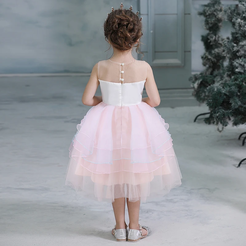 Прином Единорог для девочек платье принцессы на свадьбу без рукавов бант одежда