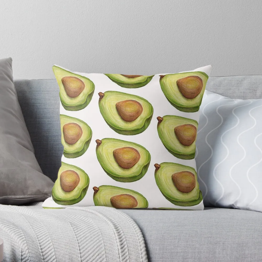 

Avocado. color pencil Throw Pillow Pillow Case Polyester Home Decora Pillowcases Throw Pillow Case kussensloop almohada poszewka