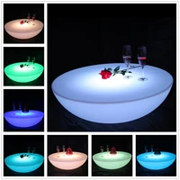 D23.62in*H7.87in Colorful Outdoor Bar Table Set LED Plastic Battery Round Furniture SK-LF17 (D60*H20cm) Free Shipping 1pc