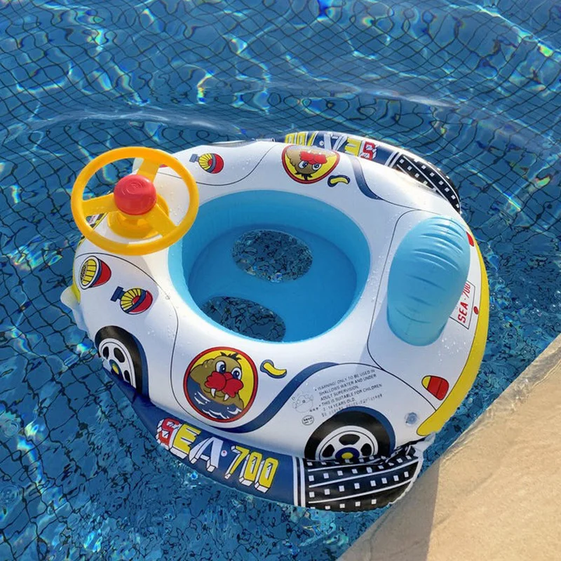 Мультяшное плавательное кольцо на руль детское надувное в форме плавающего