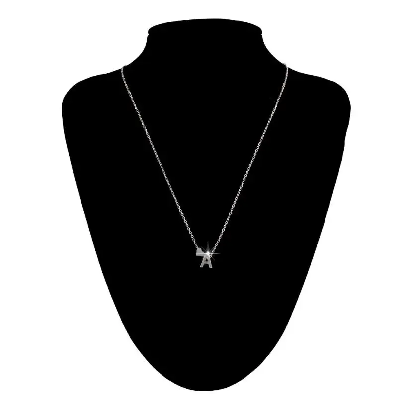 Новинка 2017 Модный женский подарок 26 Английских Букв имя цепочка подвеска