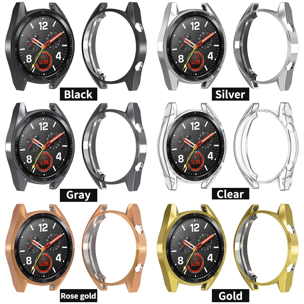

Watch Protective Shell For Huawei Watch GT TPU Case Slim Soft Protective Case Electroplated TPU Shell Protective Sleeve Cases