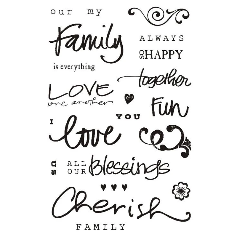 

fun card making stamps blessings word card quote love craft stamps