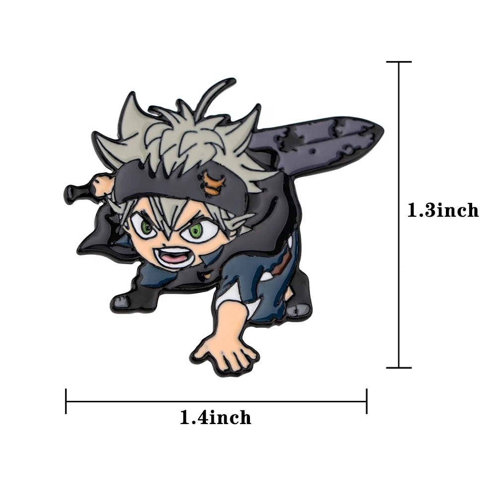 DZ2563 Значки из японского аниме Чёрный клевер аксессуары эмалированная Шпилька