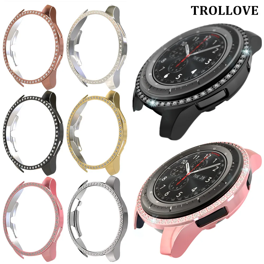 Чехол бампер для Samsung Galaxy Watch 46 мм 42 защитный чехол из поликарбоната со стразами
