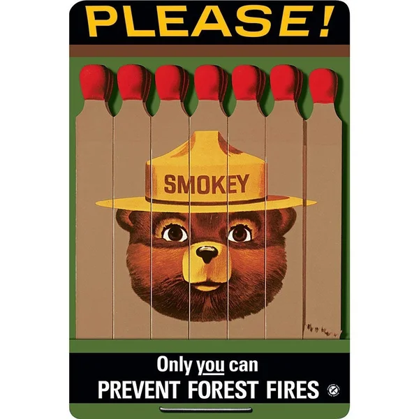 

Жестяной знак Smokey Bear