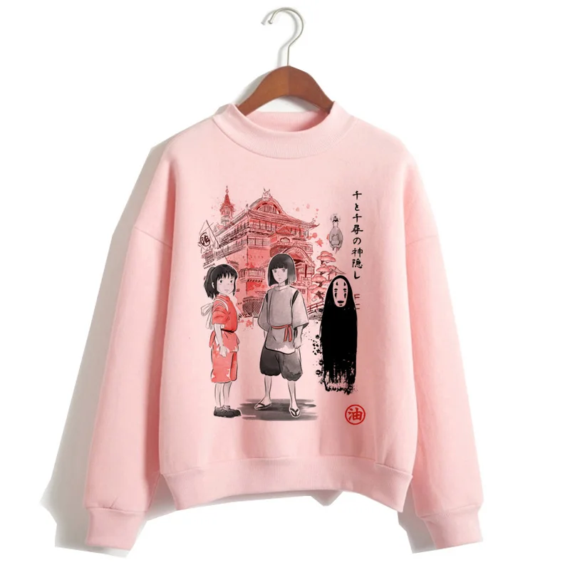 Totoro Унесенные спирали harajuku толстовки для женщин мультфильм одежда толстовка капюшон ulzzang Забавный с капюшоном Женский полиэстер негабаритных - Цвет: 758
