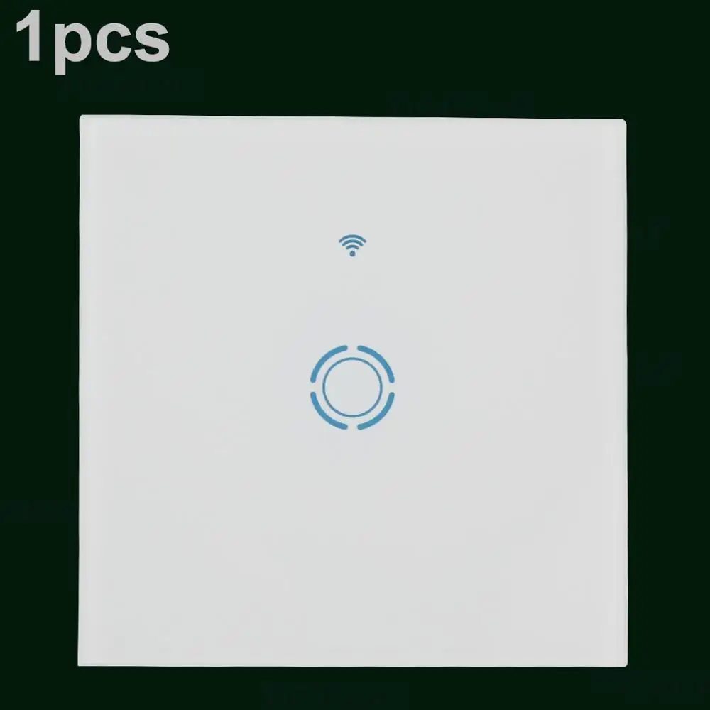 1PCS EU 1 gang Умный светильник, сенсорный выключатель, ЕС, Великобритания, Wi-Fi разъем, беспроводная настенная розетка, пульт дистанционного управления, приложение Tuya Alexa Google Home Assistant IFTTT - Цвет: 1PCS EU 1 gang