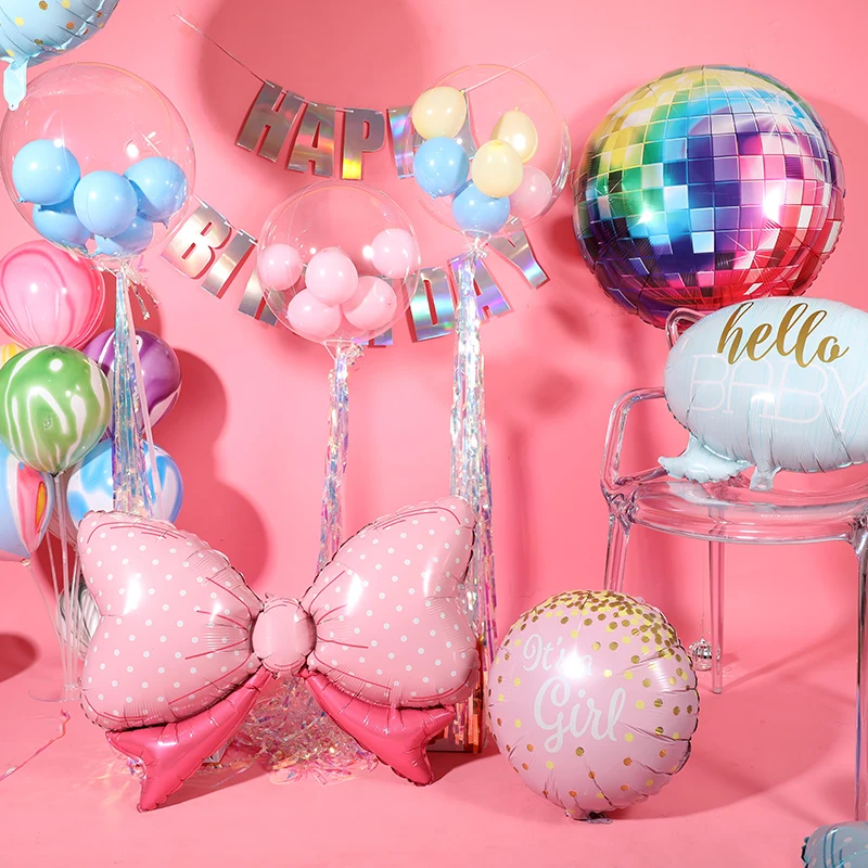 

Baby Shower Foil Balloons Baby Girl Baby Boy It's a Girl It's a Boy Hello Baby Helium Balloon Bow Ballonnen Kids Party Ballons