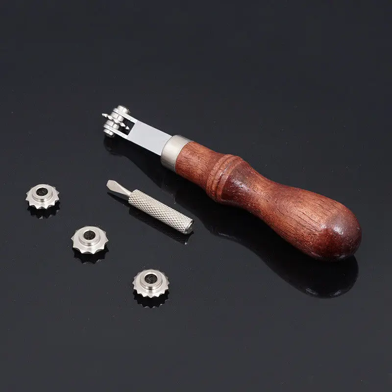 Кожа ремесло spacer набор система тиснения интервалов колесо Пробивной инструмент