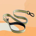 Эластичная Противоударная амортизирующая Удобная Светоотражающая неоновая нейлоновая лента с ночным видением поводки на грудь для собак и кошек