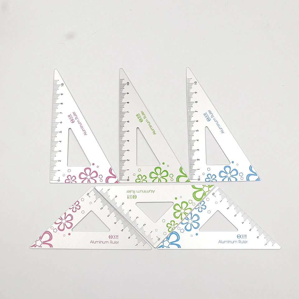 Новинка треугольная линейка из алюминиевого сплава Школьный набор металла