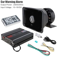 12v 200w 18 tone loud car warning alarm siren horn speaker with mic system wireless remote control new