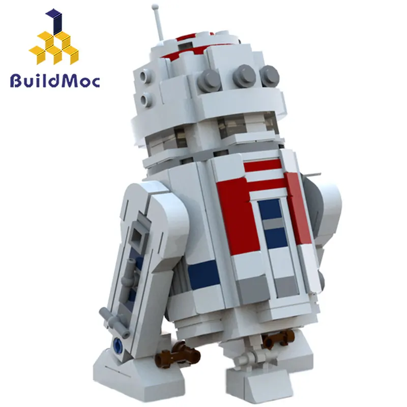 BuildMoc 288 шт. набор мини роботов из серии Star Wars R2 D2 строительные блоки с принтом
